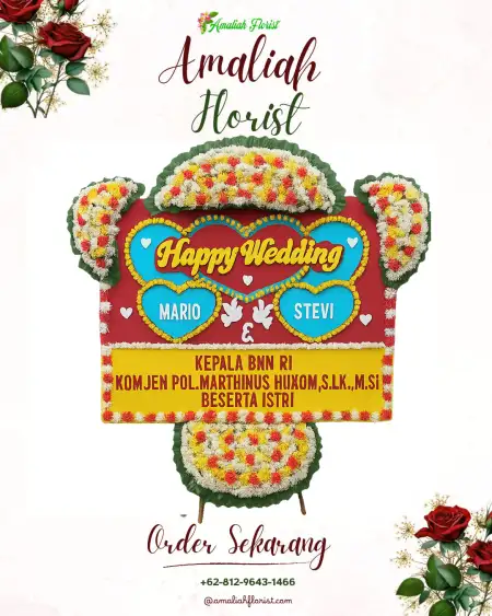 Papan Bunga Pernikahan Belotan